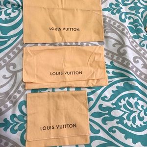 Louis Vuitton dust bags, set of 3! New and clean!
